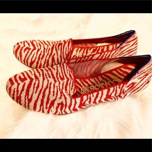 Rothy’s Red Zebra Print Flats